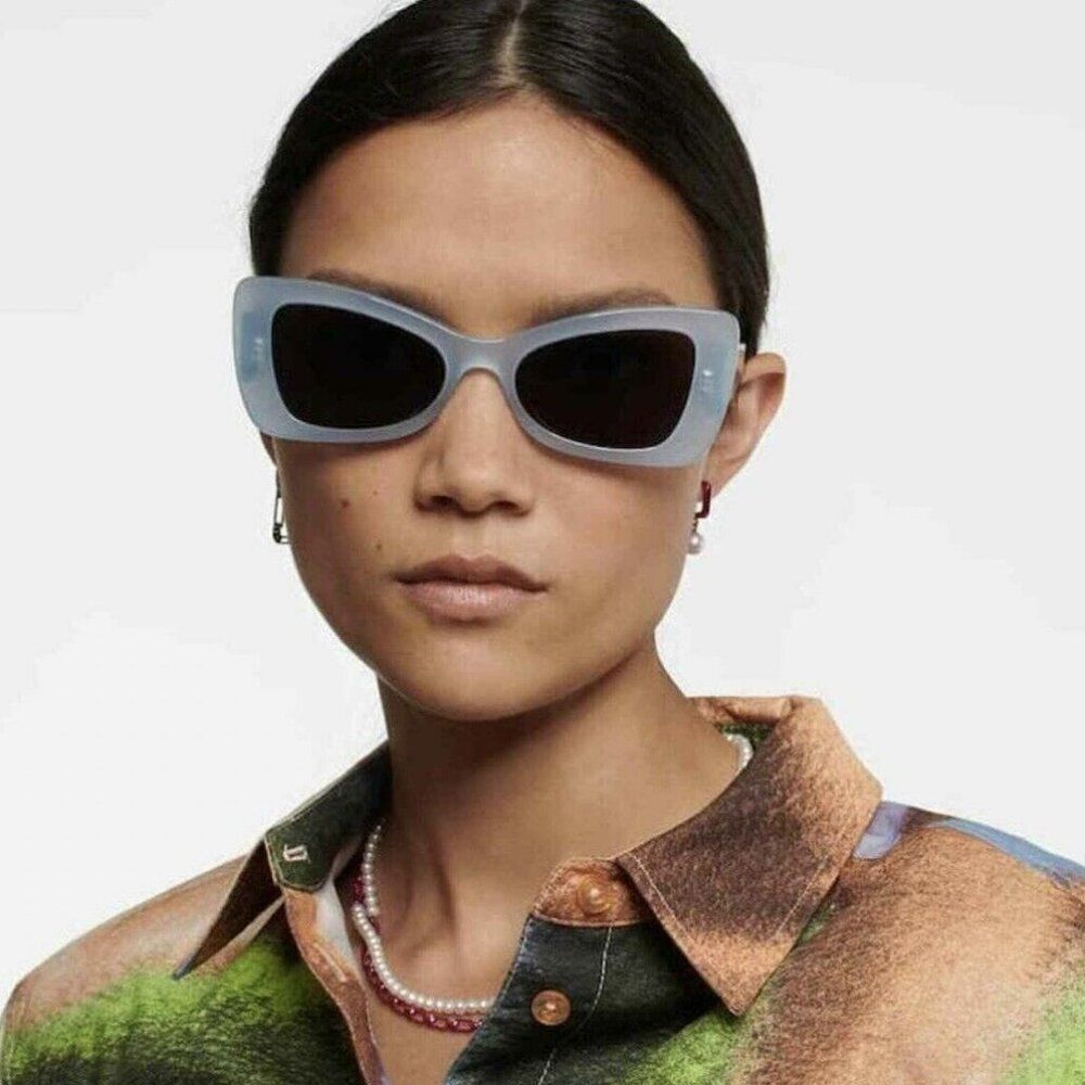 SALE! NEW Celine CL40236I 84A CELINE 3 DOTS Blue Grey Women Sunglasses